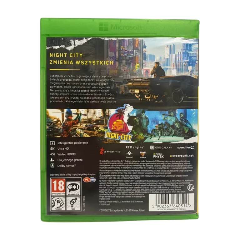GRA CYBERPUNK 2077 XBOX SERIES X/ONE PŁYTA NR 1 I 2 FAN BUNDLE PACK