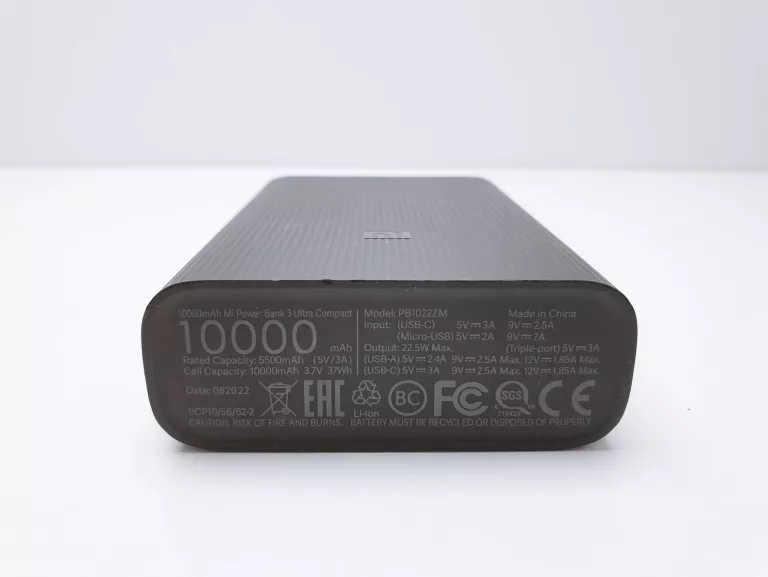POWERBANK XIAOMI MI POWER BANK 3 ULTRA PB1022ZM 10000MAH 22.5W CZARNY