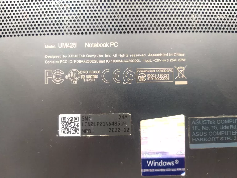 LAPTOP ASUS ZENBOOK 14 UM425I RYZEN 5 8GB /512SSD