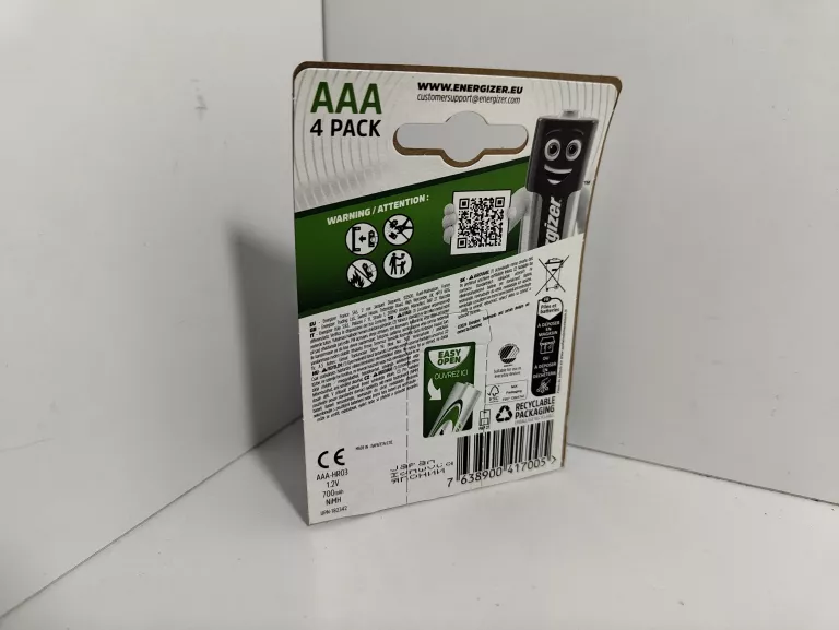 4 X AKUMULATORKI ENERGIZER R03/AAA NI-MH 700MAH