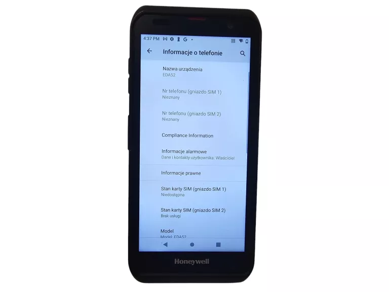 KOLEKTOR DANYCH HONEYWELL SCANPAL EDA52 4 GB / 64 GB EK5