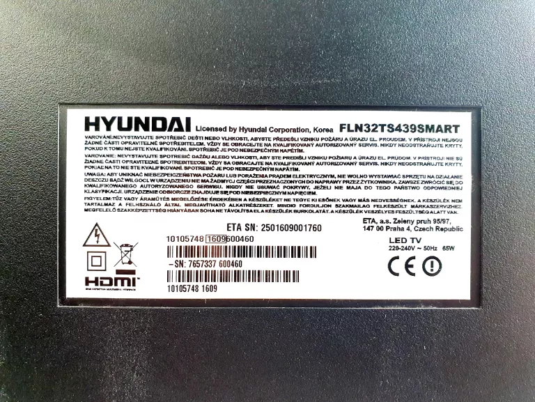 TELEWIZOR LED 32 CALE HYUNDAI FLM 32TS349 SMART 32" FULL HD