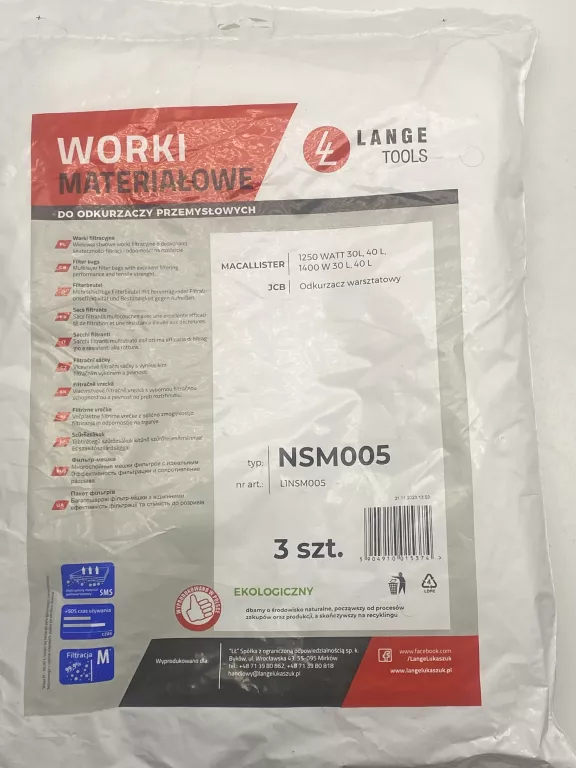 WORKI SYNTETYCZNE MEGATEC NSM005 30 L 3 SZT