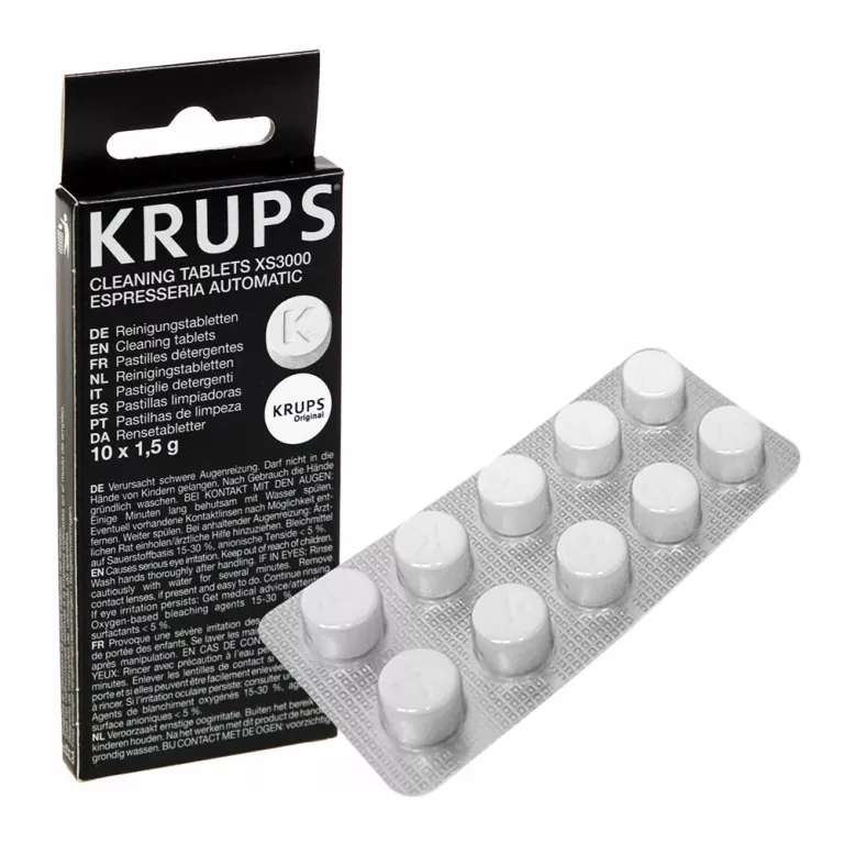 ORYGINALNE TABLETKI DO CZYSZCZENIA EKSPRESÓW KRUPS XS3000 10 SZTUK