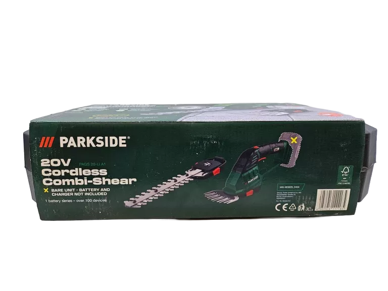 AKUMULATOROWE NOŻYCE DO TRAWY I ŻYWOPŁOTU BEZPRZEWODOWE 2W1 PARKSIDE 20V