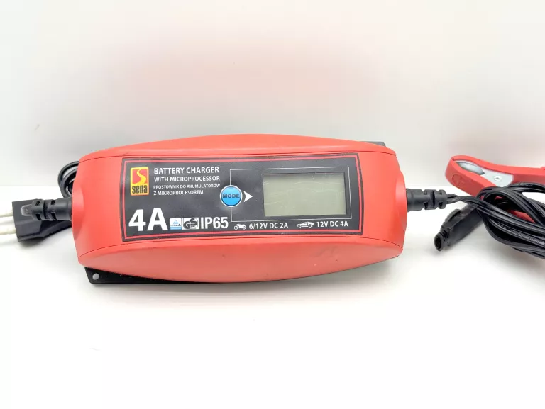 ŁADOWARKA PROSTOWNIK DO AKUMULATORA 6V 12V 4A I LAMPA ROBOCZA NL0048L 48W