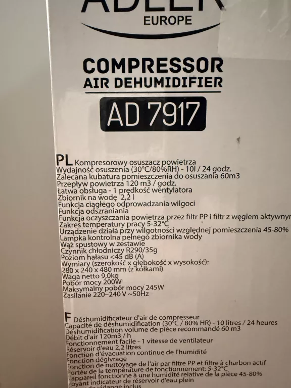 OSUSZACZ POWIETRZA KOMPRESOROWY AD 7917 ADLER