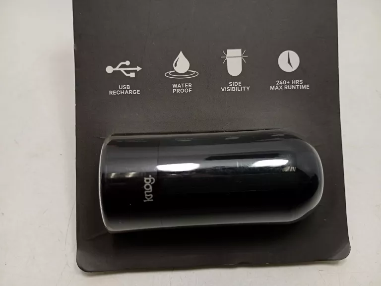 LAMPKA ROWEROWA PRZEDNIA KRÓTKA KNOG PLUG FRONT 250 LM CZARNA