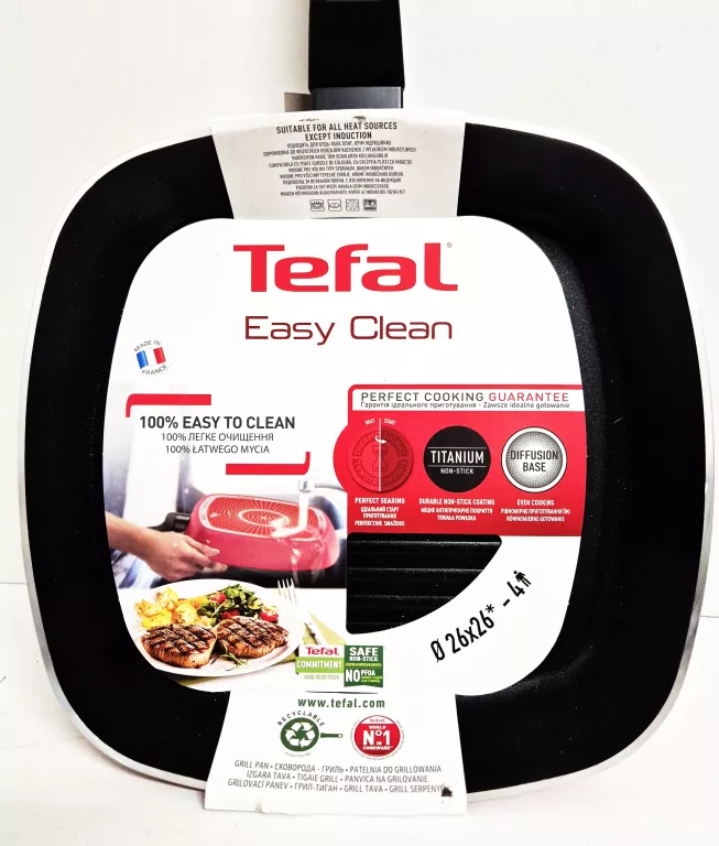 PATELNIA GRILLOWA TEFAL SIMPLY CLEAN 26 CM TEFLONOWA