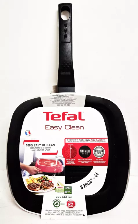 PATELNIA GRILLOWA TEFAL SIMPLY CLEAN 26 CM TEFLONOWA