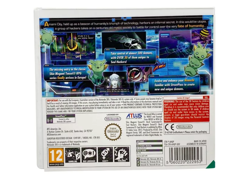 GRA SHIN MEGAMI TENSEI: DEVIL SUMMONER: SOUL HACKERS NINTENDO 3DS