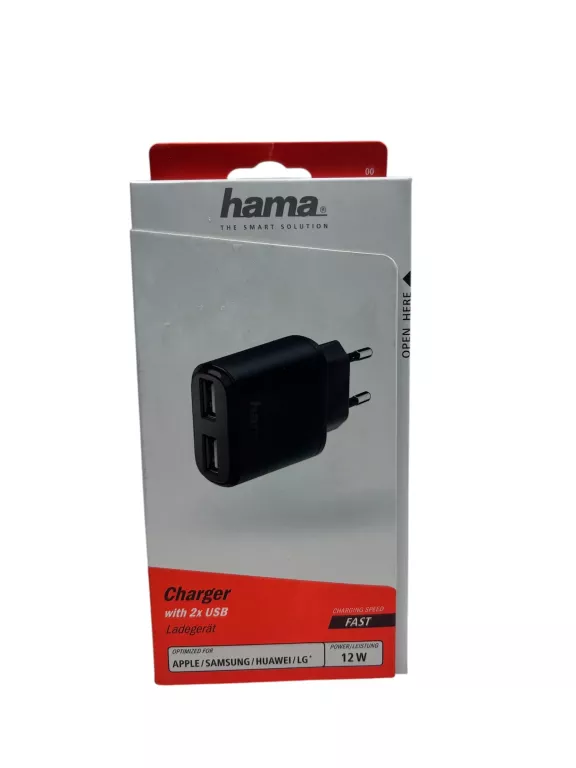 ŁADOWARKA HAMA 2X USB 12W