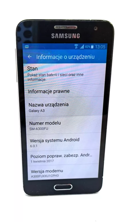 SMARTFON SAMSUNG GALAXY A3 1,5 GB / 16 GB 4G (LTE) NIEBIESKI + ŁADOWARKA !