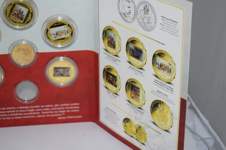 ZESTAW MEDALI 100 LAT POLSKIEJ NIEPODLEGŁOSCI DROGA DO WOLNOSCI