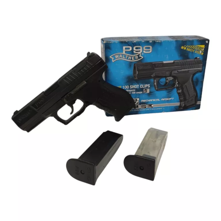 UMAREX PISTOLET ASG WALTHER P99 2.5543 100 SHOT/6 MM SPRĘŻYNOWY - KOMPLET