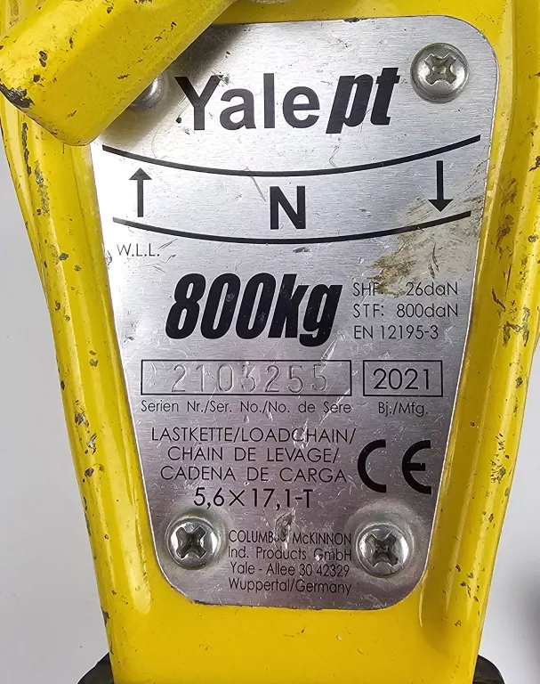 YALE PT 800KG WCIĄGARKA