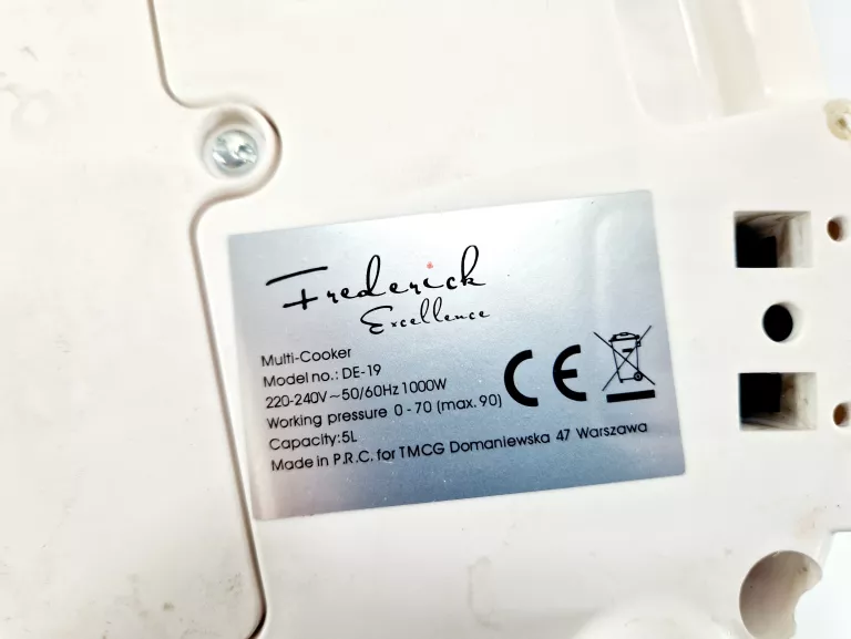 MULTICOOKER | MULTI COOKER FREDERICK EXCELLENCE DE-19 | 1000W |