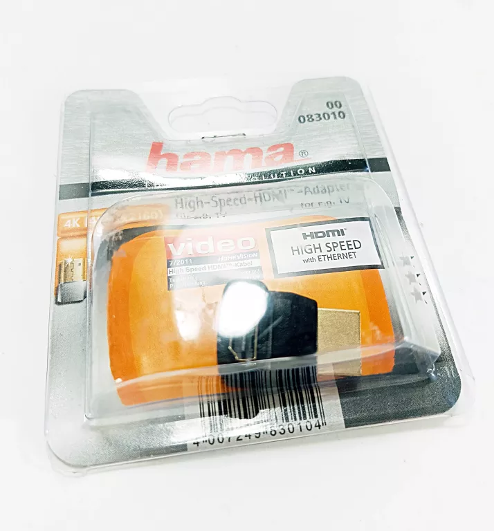 ADAPTER HDMI - HAMA ADAPTER KĄTOWY HDMI 90 STOPNI