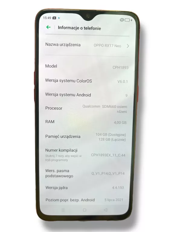 TELEFON OPPO RX17 NEO