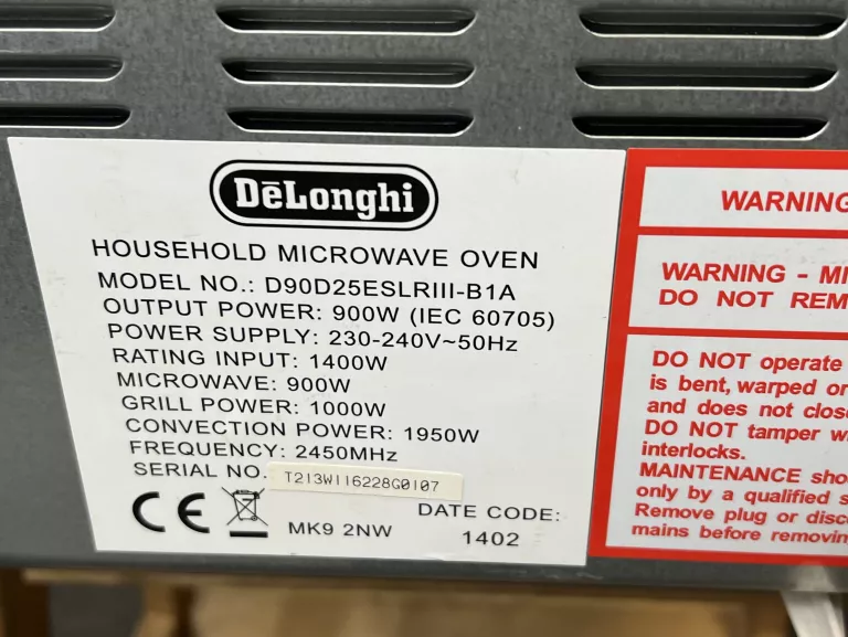 MIKROFALÓWKA KUCHENKA MIKROFALOWA DE'LONGHI 900W