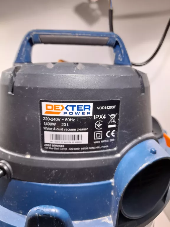 ODKURZACZ PRZEMYSŁOWY DEXTER POWER VQ1420SFD 20 L 1400W