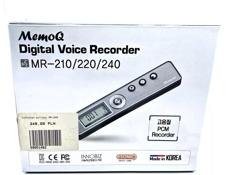 DYKTAFON MEMOQ MR-240 KOMPLET
