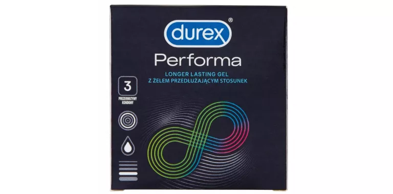 DUREX PERFORMA PREZERWATYWY Z ŻELEM PRZEDŁUŻAJĄCYM STOSUNEK 3 SZT