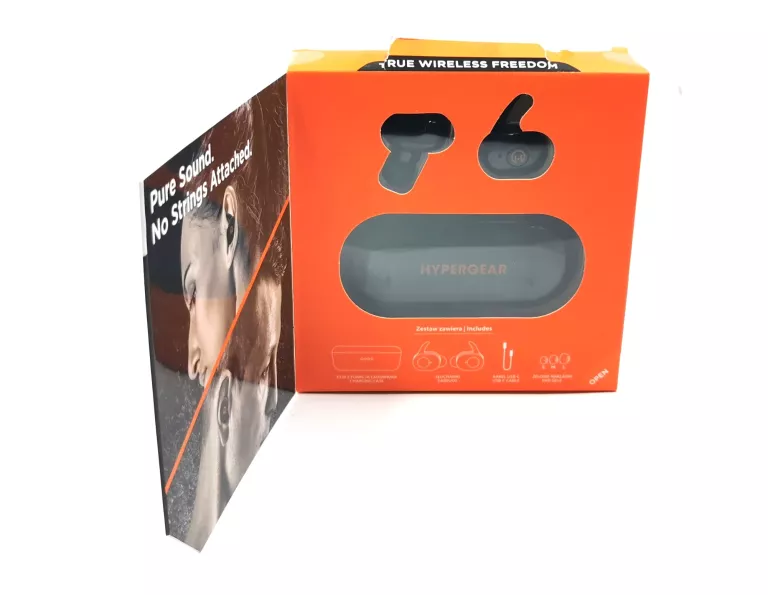 HYPERGEAR SŁUCHAWKI BEZPRZEWODOWE TWS QUICK PAIR I BLUETOOTH 5.0 CZARNE