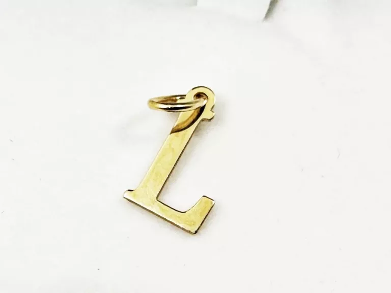 ZŁOTA ZAWIESZKA 585 LITERKA "L" WYSOKOŚĆ: 1CM, WAGA: 0,26G