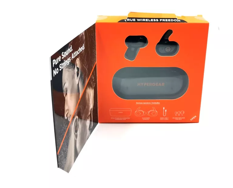 HYPERGEAR SŁUCHAWKI BEZPRZEWODOWE TWS QUICK PAIR I BLUETOOTH 5.0 CZARNE