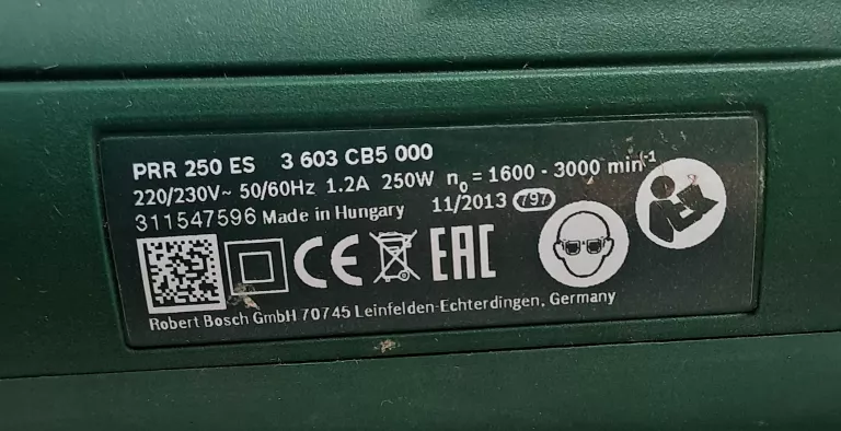 SZLIFIERKA ROLKOWA BOSCH PRR 250 ES