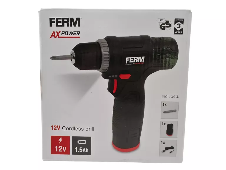 WKRĘTARKA FERM ZASILANIE AKUMULATOROWE 12 V CDM1183