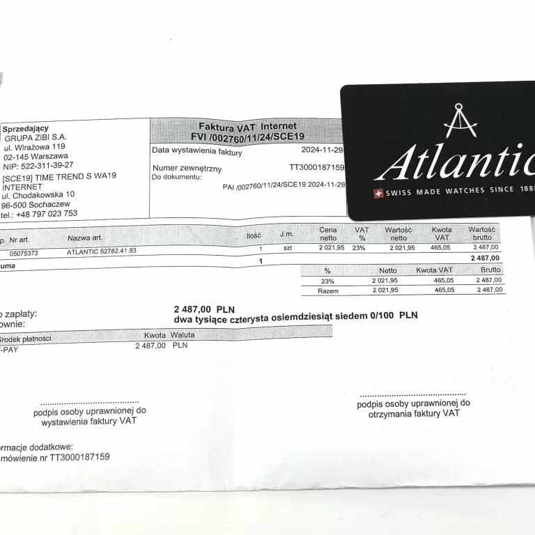 ZEGAREK ATLANTIC WORLDMASTER AUTOMATIC POINTER DATE 52782.41.93