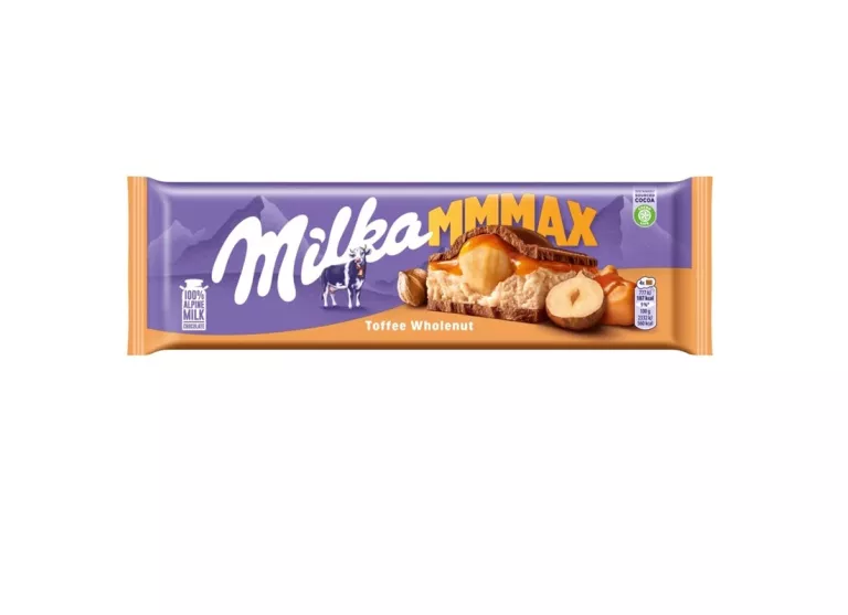 CZEKOLADA MILKA DUŻA MLECZNA MMMAX TOFFEE WHOLENUT O SMAKU KARMELOWYM 300G