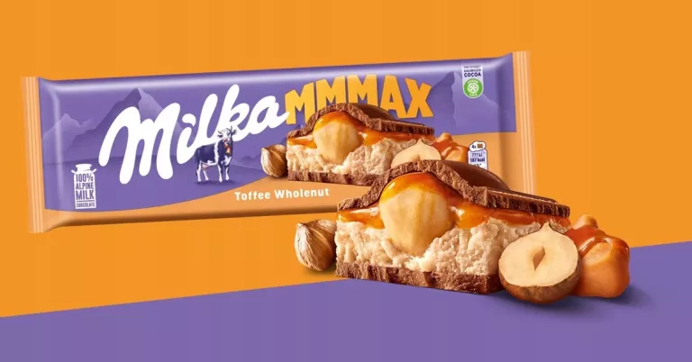 CZEKOLADA MILKA DUŻA MLECZNA MMMAX TOFFEE WHOLENUT O SMAKU KARMELOWYM 300G
