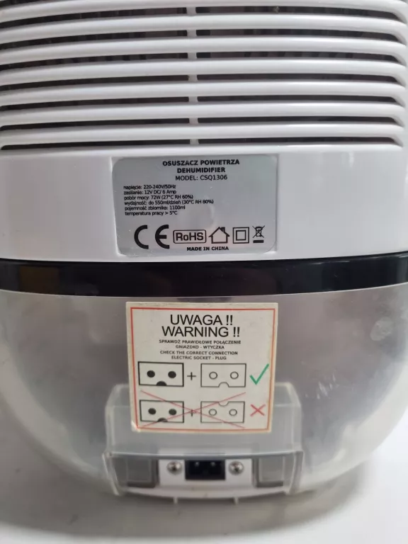OSUSZACZ POWIETRZA DEHUMIDIFIER CSQ1306