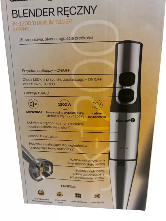 BLENDER RĘCZNY ŁUCZNIK JK-1200 / POWYSTAWOWY