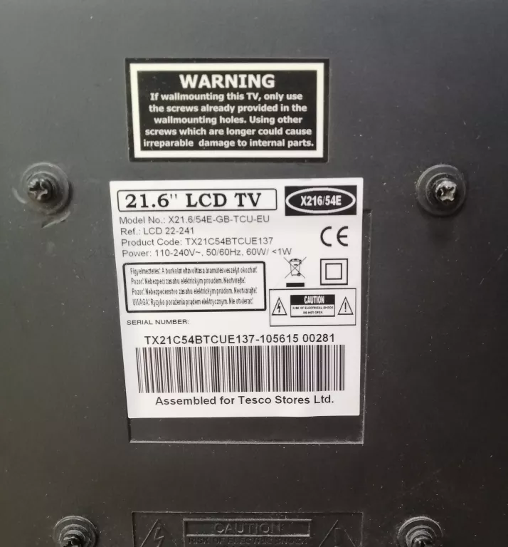 TELEWIZOR TV TECHNIKA 22 LCD 22-241 HD