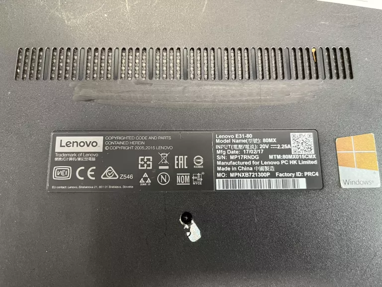 LAPTOP LENOVO E31-80 4GB/WIN11/120GB