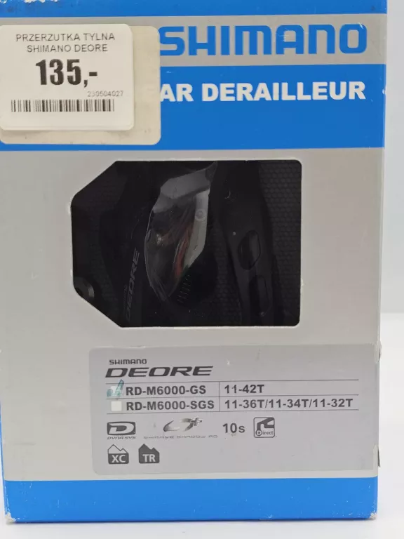 PRZERZUTKA TYLNA SHIMANO DEORE RD-M6000