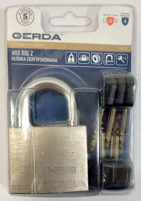 KŁÓDKA GERDA HSS 531 Z ANTYWŁAMANIOWA KLASA 4