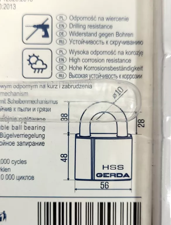 KŁÓDKA GERDA HSS 531 Z ANTYWŁAMANIOWA KLASA 4