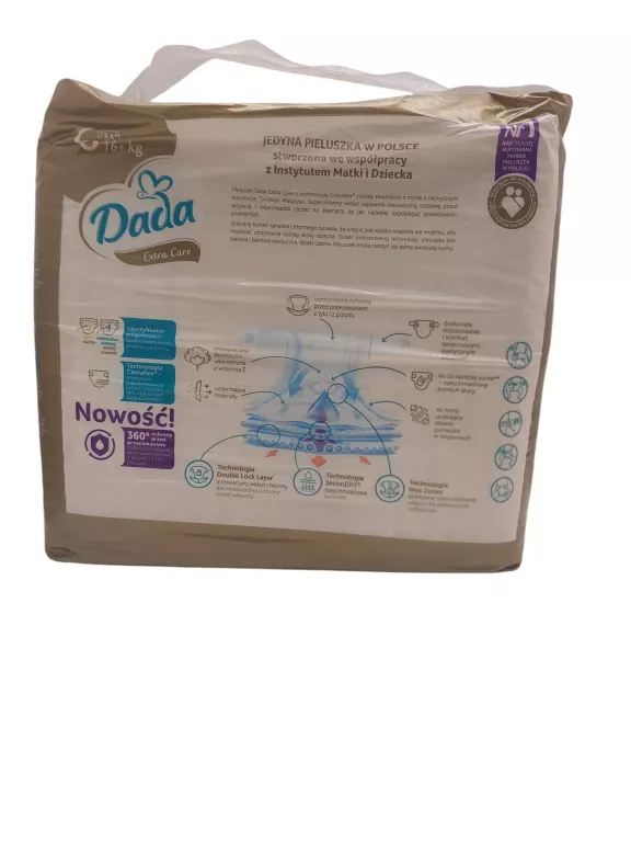 PIELUSZKI DADA EXTRA CARE ROZMIAR 6 34 SZTUKI PIELUCHY 16 + KG