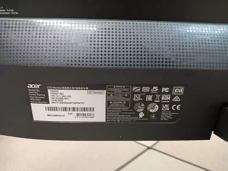MONITOR ACER NITRO VG3 23,8" VG23Y