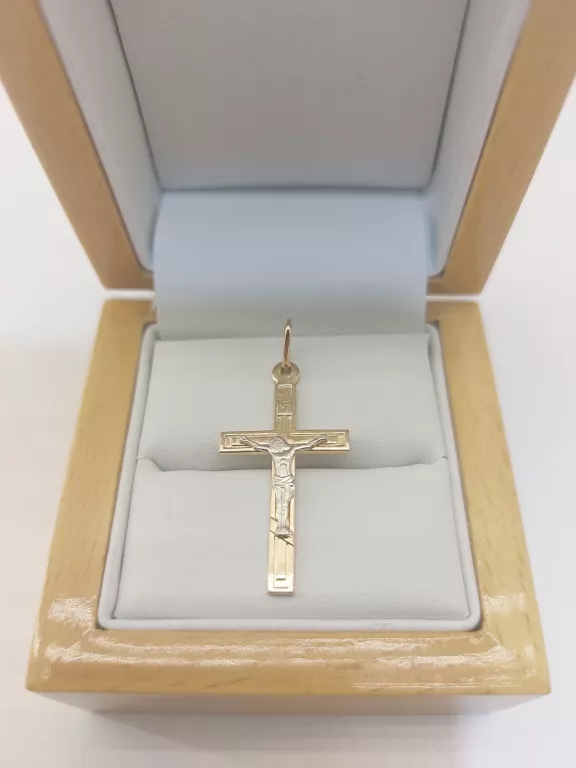ZŁOTY WYNIOSŁY KRZYŻYK! 2,49G! 585
