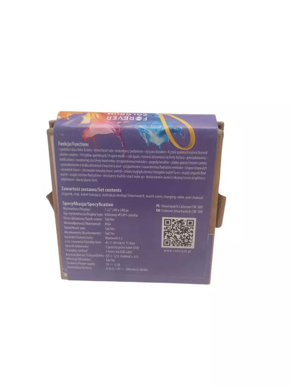 SMARTWATCH FOREVER COLORUM CW-300 ŻÓŁTY IPS 1.22