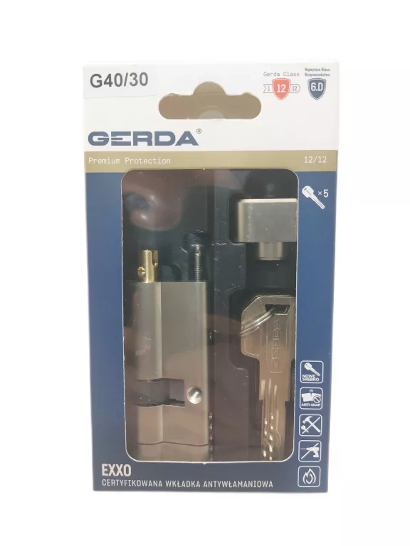 WKŁADKA GERDA EXXO G40 X 30 MM NIKIEL