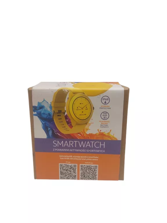 SMARTWATCH FOREVER COLORUM CW-300 ŻÓŁTY IPS 1.22