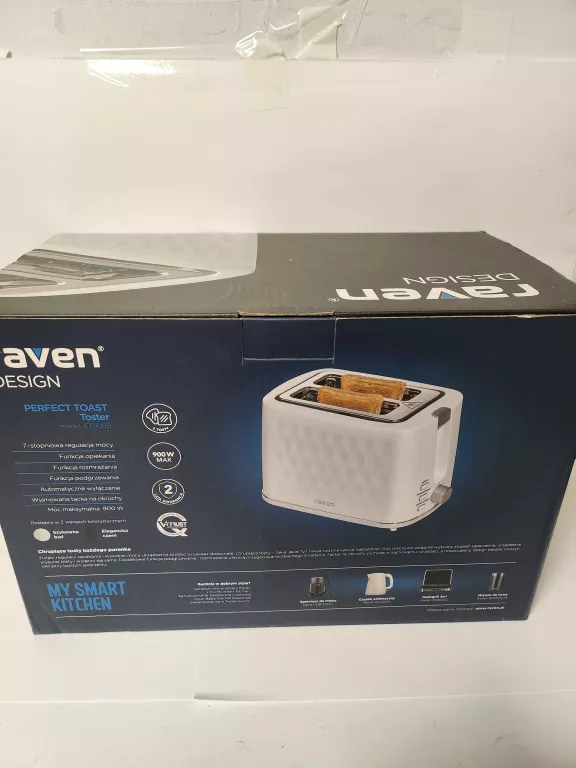 TOSTER RAVEN ET008B ROZMRAŻANIE 900W