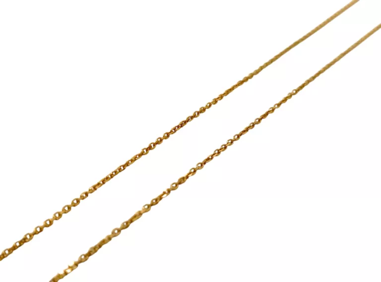 ŁADNY POZŁACANY SREBRNY ŁAŃCUSZEK Z ZAWIESZKĄ PR. 925 R:45CM WAGA: 2,32G